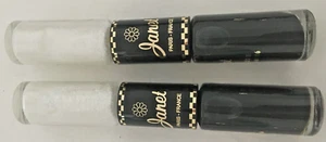 Nagellack 2x Janet Super- Shine Inter-Cosmetics, Schwarz- Glitzergoldweiß 2x5ml - Bild 1 von 3