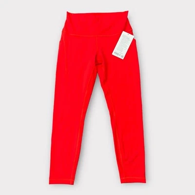 Lululemon Wunder Train High-Rise Leggings with Pockets 25" In Red - Image 1 of 4