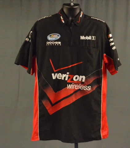 Vintage Penske Racing Justin Allgaier NASCAR EMBROIDERED Crew Shirt-XL Cover