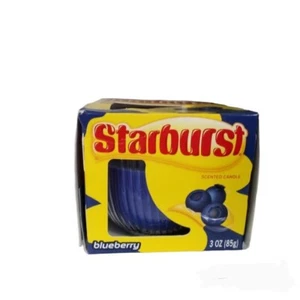 Starburst Brand Blueberry Scented Blue Candle 3 Oz. New In Box Glass Jar NIB - Picture 1 of 13