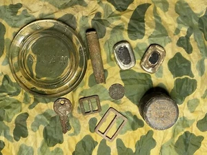 WW2 UK Foxhole Relics LOT! Market Garden Artifacts WWII Collection BATTLEFIELD - Imagen 1 de 3