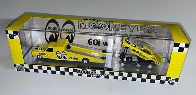 M2 1/64 Mooneyes Hauler 1974 Dodge Truck & 1971 Dodge Challenger Funny Car R78 - Image 1 of 4