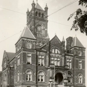 c.1920 nuovo cannone torre orologio Lexington Ohio Courthouse RPPC foto reale - Foto 1 di 3