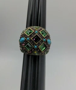 HEIDI DAUS "ARTFUL TREASURE" MULTI-COLOR CRYSTAL RING - SIZE 7 ITEM Je50 - Picture 1 of 12