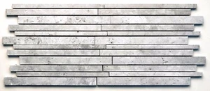  Grey Marble Stripe 6x12 Matchstick Mosaic Decorative Wall Tile Backsplash  - Picture 1 of 5