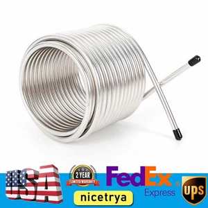 Tubo bobina de metal de acero inoxidable enfriador de hierba de inmersión cerveza enfriador de vino hogar EE. UU. - Imagen 1 de 7