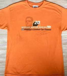 NASCAR T-Shirt Tony Stewart 2004 Racing Series mit Daten auf Rückseite 100% Baumwolle L - Bild 1 von 5