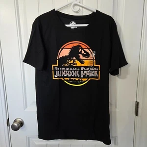 Jurassic Park Logo T Shirt Black Mens Size LARGE Tee Official NWT - Picture 1 of 4