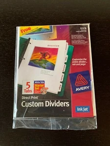 Avery 11578 - 5 Tabs / Starter Sets - Direct Print Custom Dividers - Inkjet NEW - Picture 1 of 4