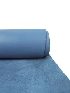 Retro Blue Havanna Sporty Classy Smooth Nappa Uniform Grain Leather - Picture 1 of 2