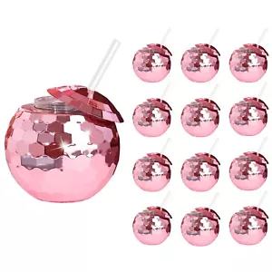 12 PCS Disco Ball Cups, 20Oz Disco Party Cups with Lid and Reusable Straw Fla... - Picture 1 of 6