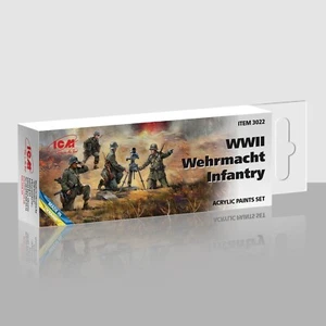 Acrylfarben Set für WWII Wehrmacht Infanterie für Plastik Modellbausatz ICM 3022 - Bild 1 von 11