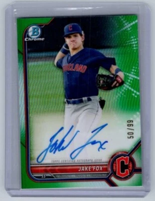 2022 Bowman - Jake Fox Prospect Autographs#CPA-JF Green /99 - Image 1 of 2