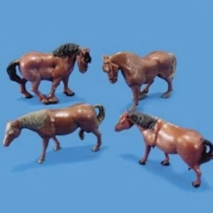 Modelscene 5105 Caballos y Ponis Plástico Set (4) 00 Pantalla = 1/76th Escala RM48P - Imagen 1 de 9