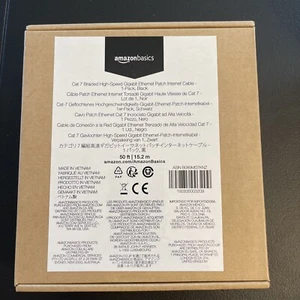 Amazon Basics Braided High Speed Cat-7 Gigabit Ethernet Patch Internet Cable 50" - Imagen 1 de 1