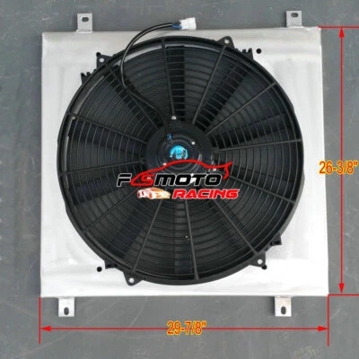 ALUMINUM RADIATOR Shroud+Fan FIT 1999-2005 FORD F250 F350 F450 F550 SUPER DUTY - Image 1 of 4