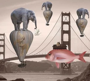 Tea Time Daniela Nocito Elephant Art Print - Picture 1 of 1