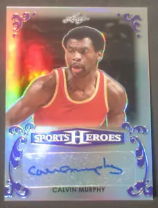 Calvin Murphy 2017 Leaf Sports Heroes Purple Autograph (3/5) Houston Rockets - Bild 1 von 2