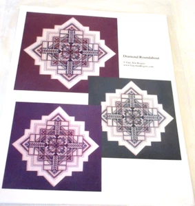 Gay Ann Rogers DIAMANT KREISEL GEOMETRISCH Nadelspitze/Ctd Fadenmuster - Bild 1 von 2