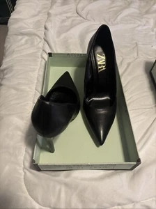 Zara Real Leather Pointed Toe Pumps! Size 40 (us Size 9) - Picture 1 of 3