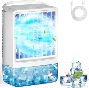 Portable Air Conditioners Ice Fan That Blow Cold Air USB Mini Air Conditioners 3 - Picture 1 of 7