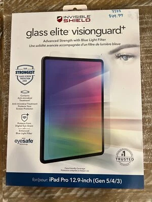 Invisible Shield Glass Elite Visionguard+ For iPad Pro Gen 5/4/3 (12.9in) - Image 1 of 3