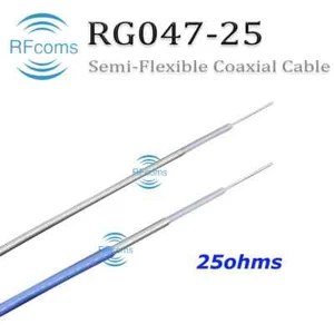 Cable coaxial RFcoms semiflexible RG047 0,047" 25 ohmios RF coaxial 047-25 1M - Imagen 1 de 13