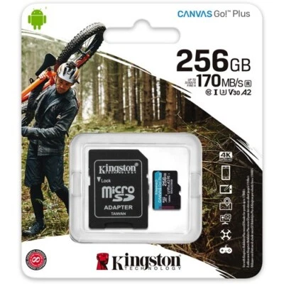 Лот Kingston Micro SD карта холст GO плюс память 64/128/256GB класса 10 TF V30 - Изображение 1 из 4