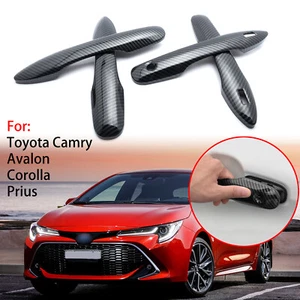 Embellecedores protectores de manija de puerta estilo fibra de carbono para Toyota Camry 2018-2025 - Imagen 1 de 9