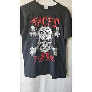 Faces of Fear Men X Barbarian Size L Black T Shirt Mens  - Picture 1 of 4