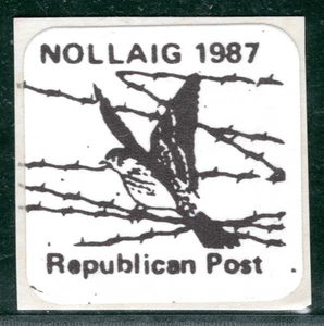 IRELAND EIRE Political Label REPUBLICAN POST IRA 1987 NOLLAIG (DOVE) G2WHITE91 - Picture 1 of 6