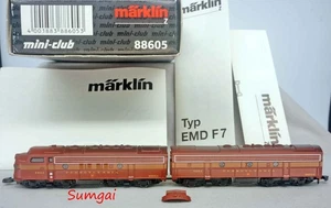 Marklin 88605 Pennsylvania EMD F7A & B Locomotives 5-Pole Motor Z Scale Z Gauge - Picture 1 of 9