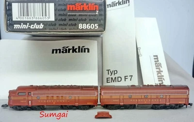 Marklin 88605 Pennsylvania EMD F7A & B Locomotives 5-Pole Motor Z Scale Z Gauge - Image 1 of 4