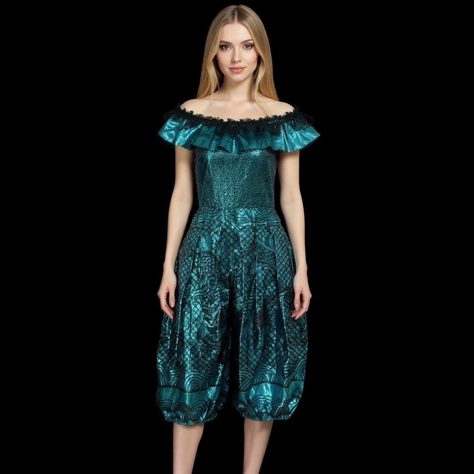 Mono De Colección Casadei Lámina Metálica Pequeño Papel Brillante Fino Azul Verde Gótico Francia Foto 1 de 4