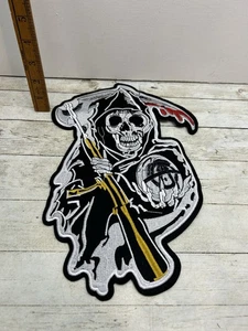 Sons of Anarchy Large Biker Jacket Back Iron On/ Sew On Embroidered Patch - Picture 1 of 4