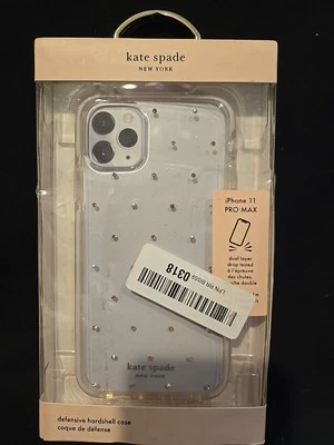 Kate Spade Phone Case Hardshell Apple iPhone 11 PRO MAX Rhinestones Gems - Image 1 of 4