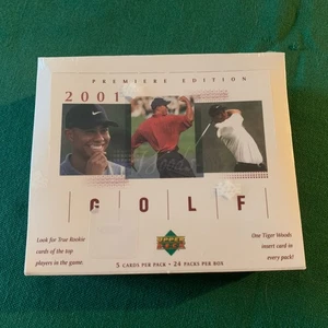 2001 Upper Deck Premium Edition Golf Sealed Red Box Tiger Woods - Bild 1 von 6