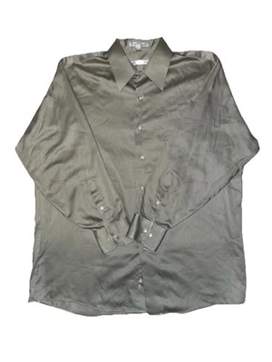 Camisa social Geoffrey Beene masculina 17 sem rugas botão manga longa bege - Imagem 1 de 4