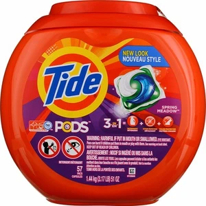 Tide Pods Laundry Detergent Pacs, Spring Meadow, 51 oz, 57 Ct - Picture 1 of 5