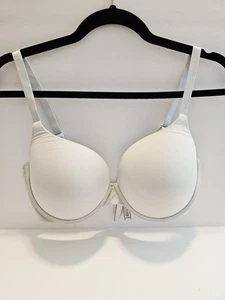 Victorias Secret Body Lined Demi Bra 36DD White Adjustable Straps T-Shirt - Picture 1 of 11