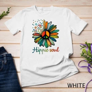Daisy Peace Zeichen Hippie Seele Tshirt Blumenliebhaber Geschenke T-Shirt Unisex T-Shirt - Bild 1 von 15