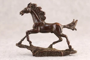 Asian tibet bronze horse statue art ornament netsuke tea pet gift - Picture 1 of 8