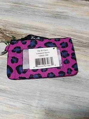 NUEVO CON ETIQUETAS Vera Bradley Leopardo Manchas Cremallera Estuche Identificación Llavero Diseño Retirado  Foto 1 de 4