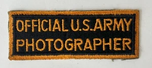 Parche oficial de fotógrafo del ejército de Estados Unidos de la Segunda Guerra Mundial, sin reacción bajo luz UV - Imagen 1 de 2