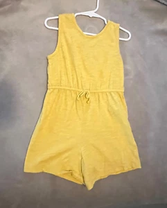 Old Navy girls romper yellow size 5T faux drawstring - Picture 1 of 9
