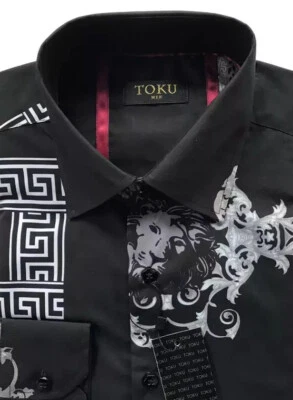 Men's Luxurious  Shirt, Miami Style,Modern, Slim Fit S XL...C2.A - Image 1 of 4