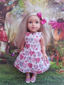 18" Doll Clothes Fits American Girl/Our Generation Dolls -Happy Valentine Dress - Picture 1 of 6