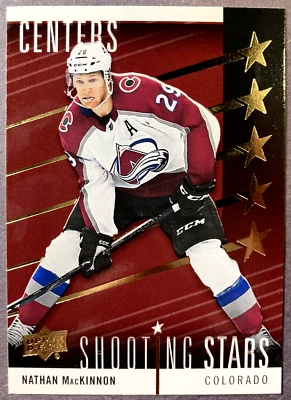 2019-20 UD Shooting Stars Centers Red #SSC-5 Nathan MacKinnon Colorado Avalanche - Image 1 of 2