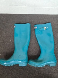 Hunter Regenstiefel Herren Blau Größe 4 - Bild 1 von 18