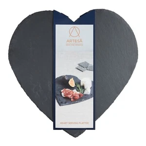 Artesà Heart Serving Platter Slate 25cm Buffet Party Catering Shaped Food Tray - Picture 1 of 6